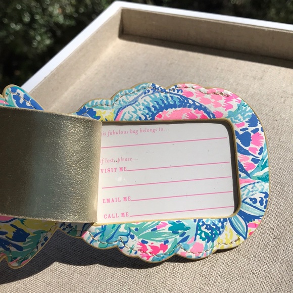 NWT Lilly Pulitzer Pineapple Luggage Tag - Picture 7 of 7